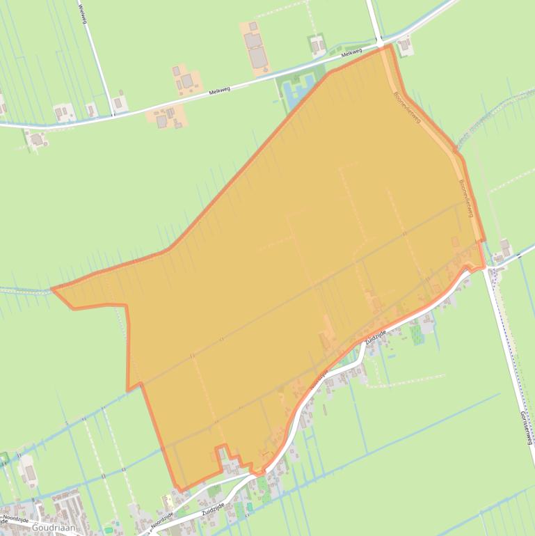 Kaart van postcodegebied 2977XB.