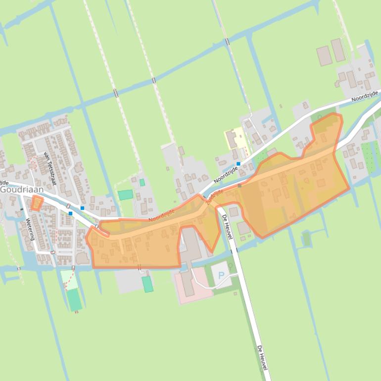 Kaart van postcodegebied 2977XE.
