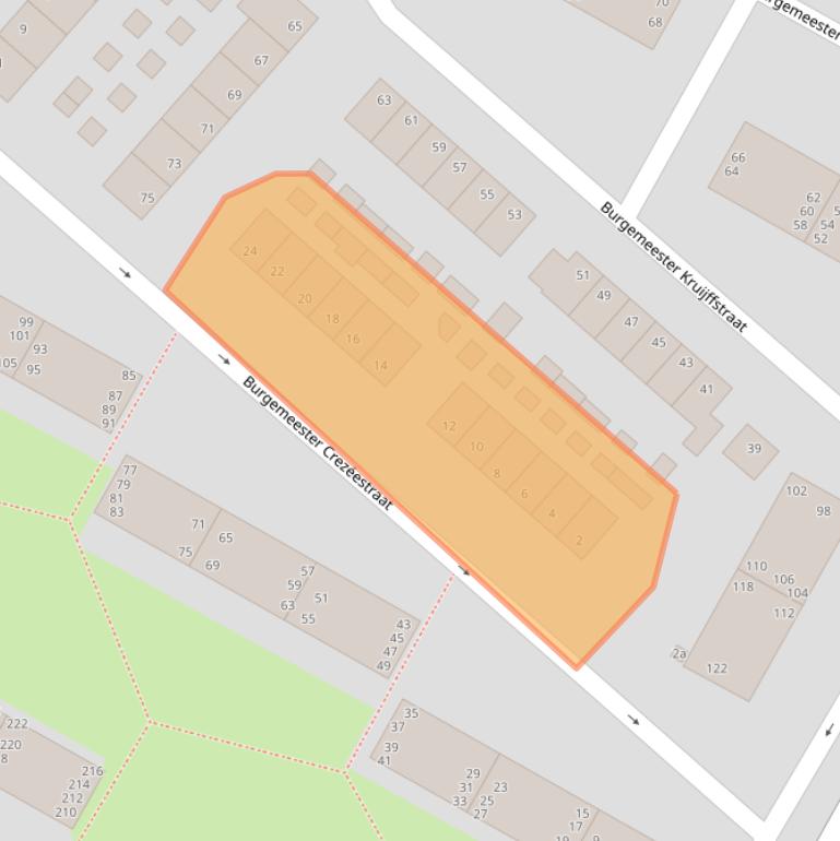 Kaart van postcodegebied 2981AD.