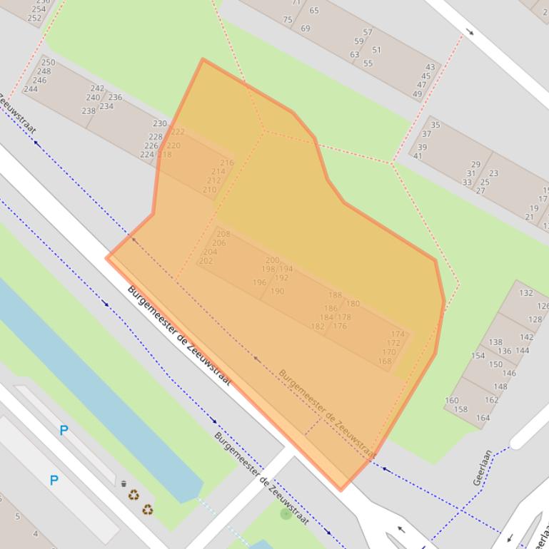 Kaart van postcodegebied 2981AG.