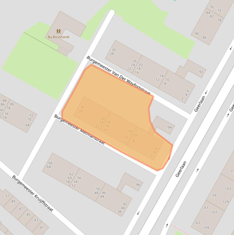 Kaart van postcodegebied 2981AN.