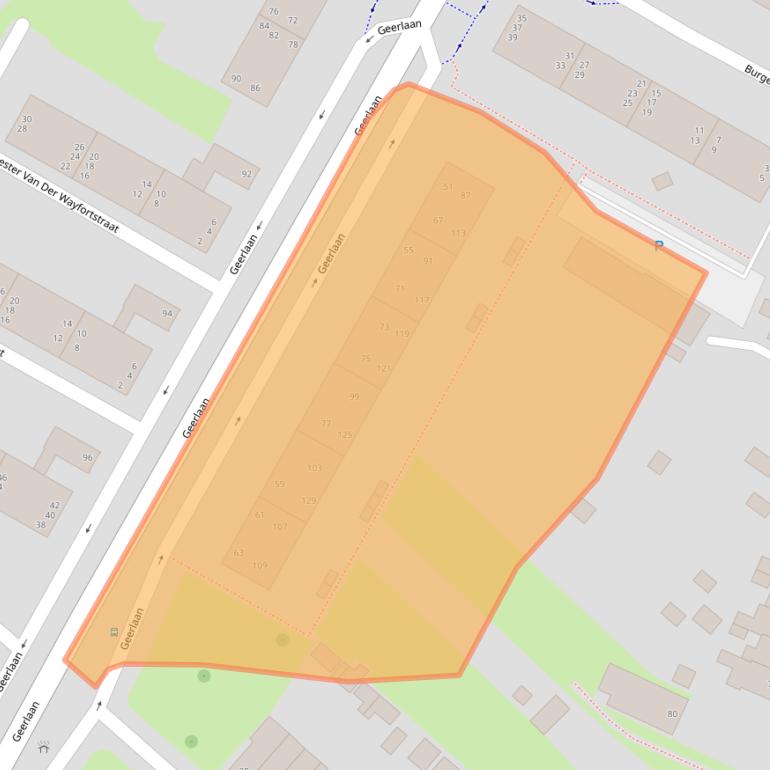 Kaart van postcodegebied 2981AR.