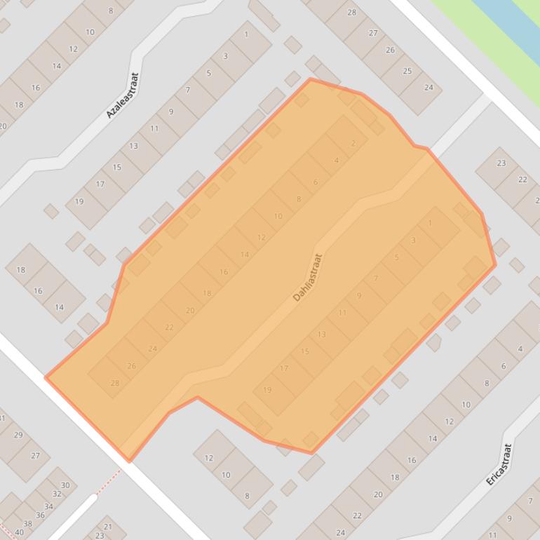 Kaart van postcodegebied 2981BG.