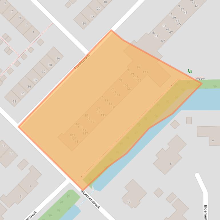 Kaart van postcodegebied 2981BK.