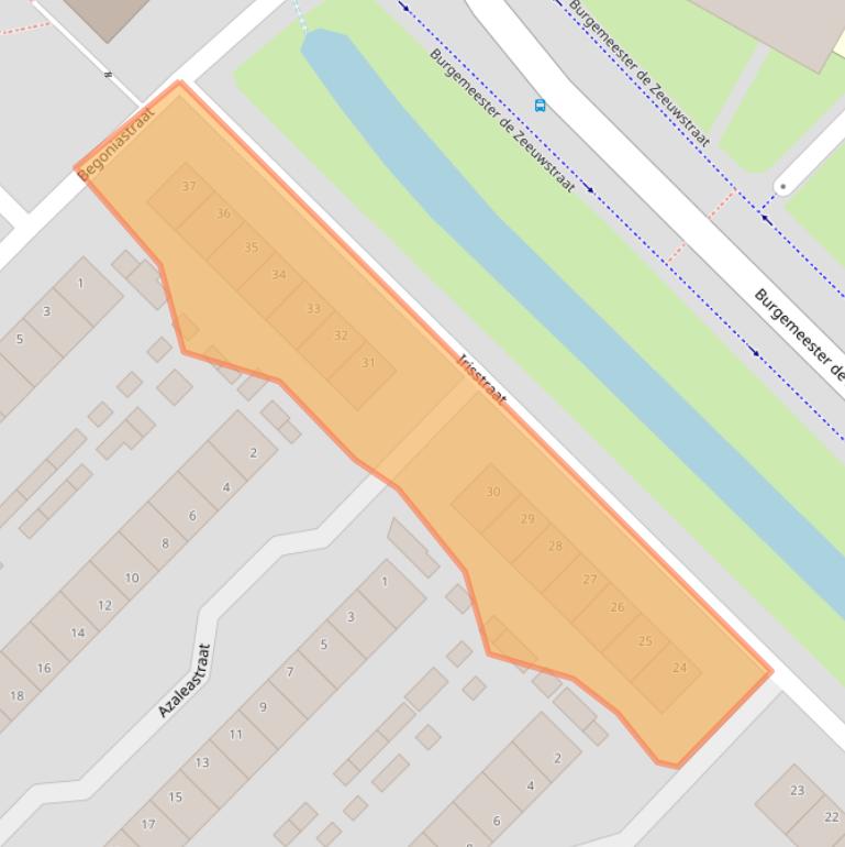 Kaart van postcodegebied 2981BP.