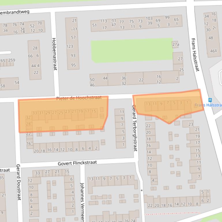 Kaart van postcodegebied 2981CN.
