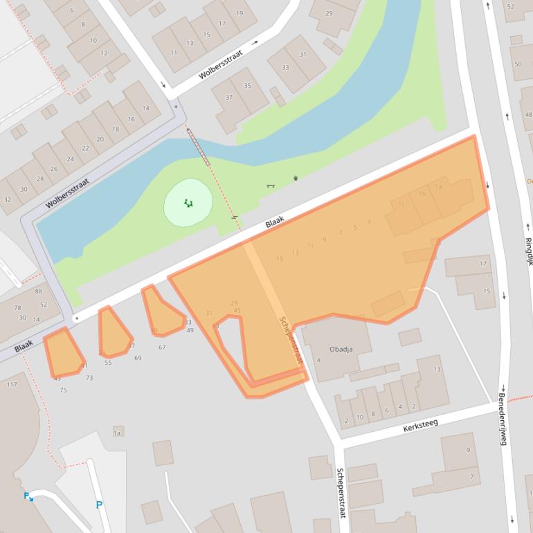 Kaart van postcodegebied 2981EC.