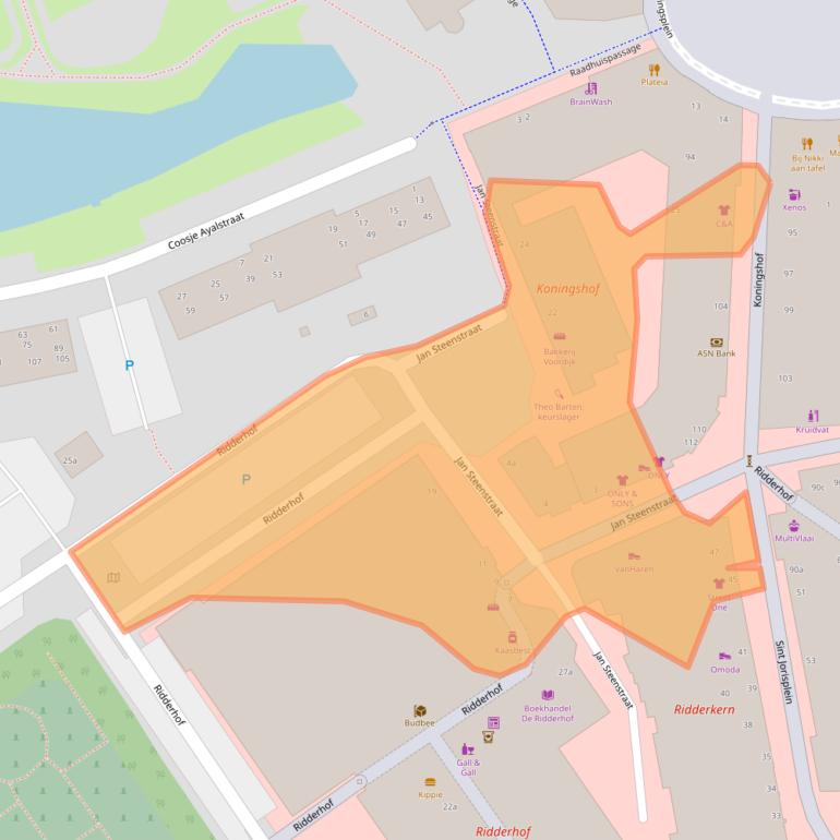 Kaart van postcodegebied 2981EG.