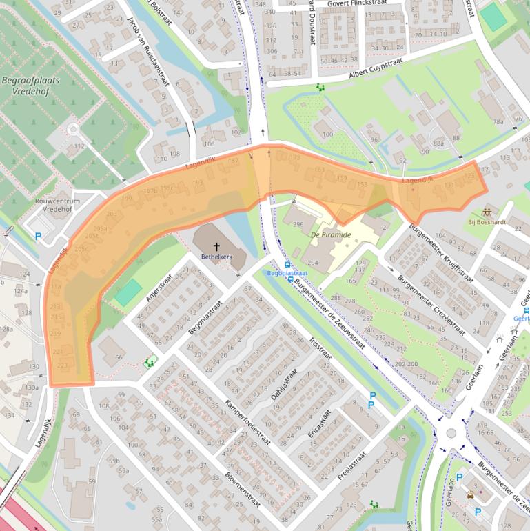 Kaart van postcodegebied 2981EL.