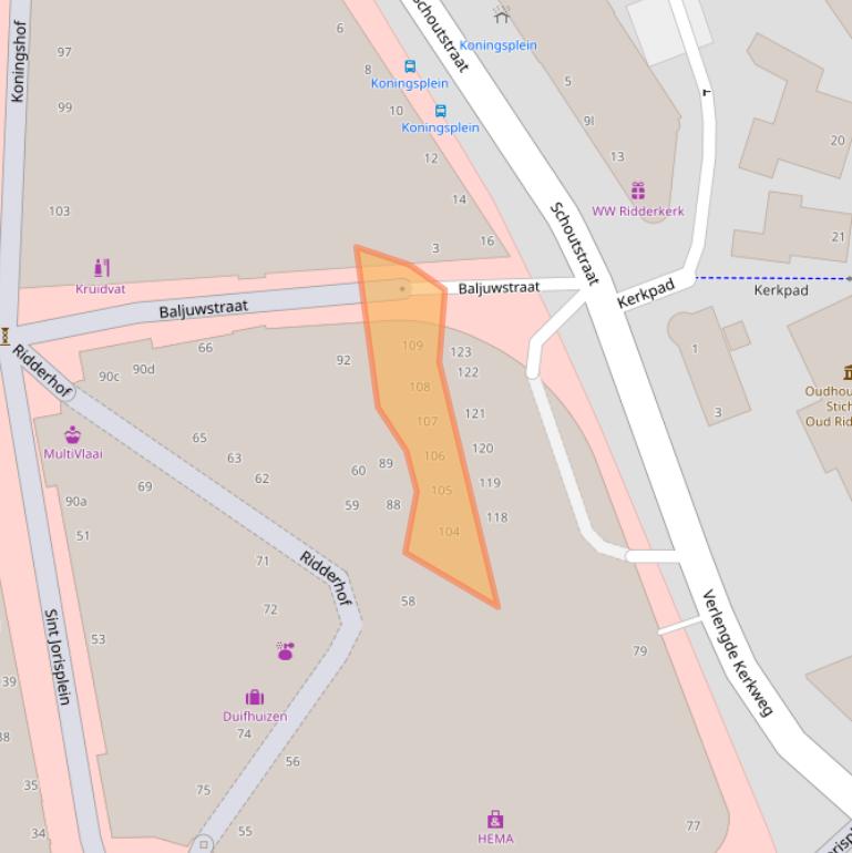 Kaart van postcodegebied 2981GH.