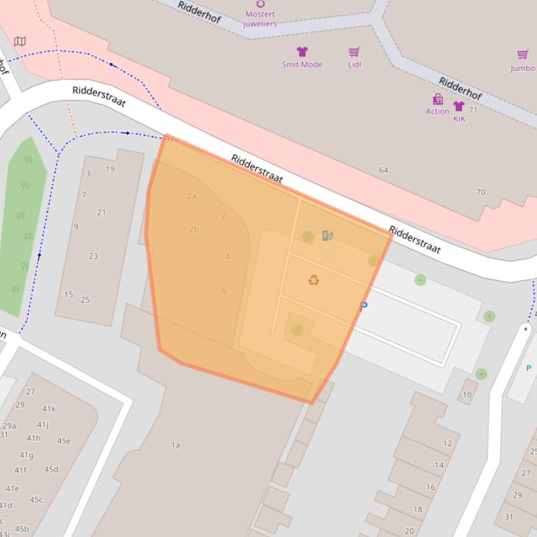 Kaart van postcodegebied 2981HA.