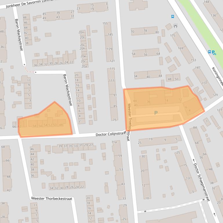 Kaart van postcodegebied 2982AC.
