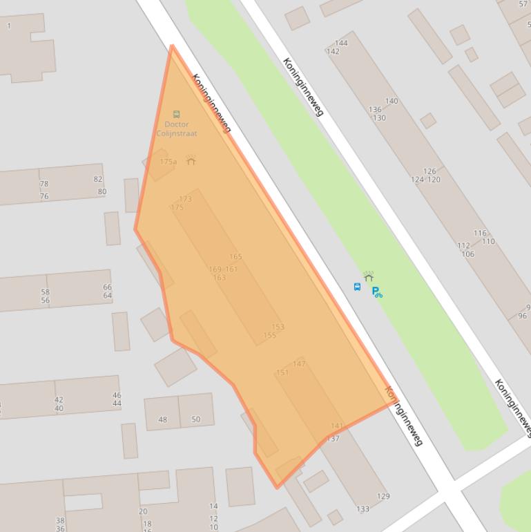 Kaart van postcodegebied 2982AK.