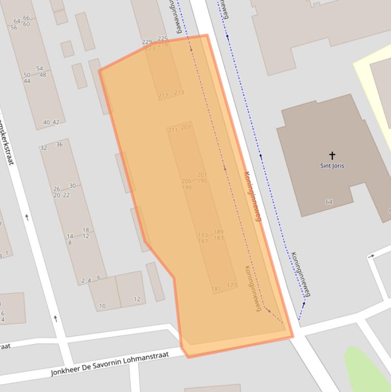 Kaart van postcodegebied 2982AL.