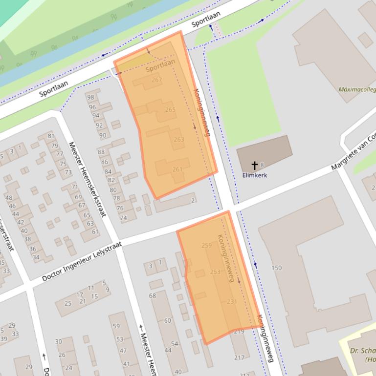 Kaart van postcodegebied 2982AM.