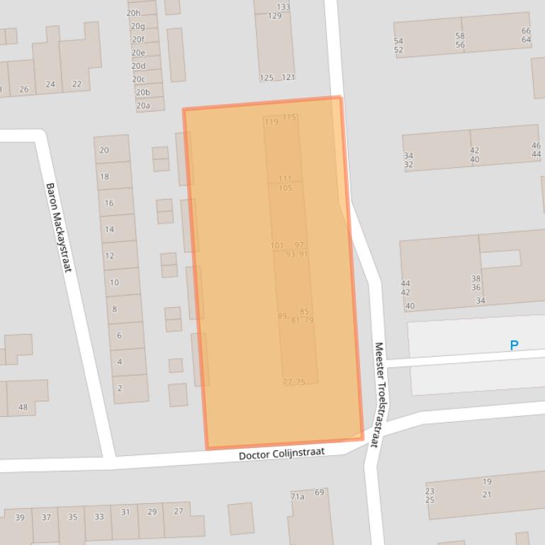 Kaart van postcodegebied 2982AV.