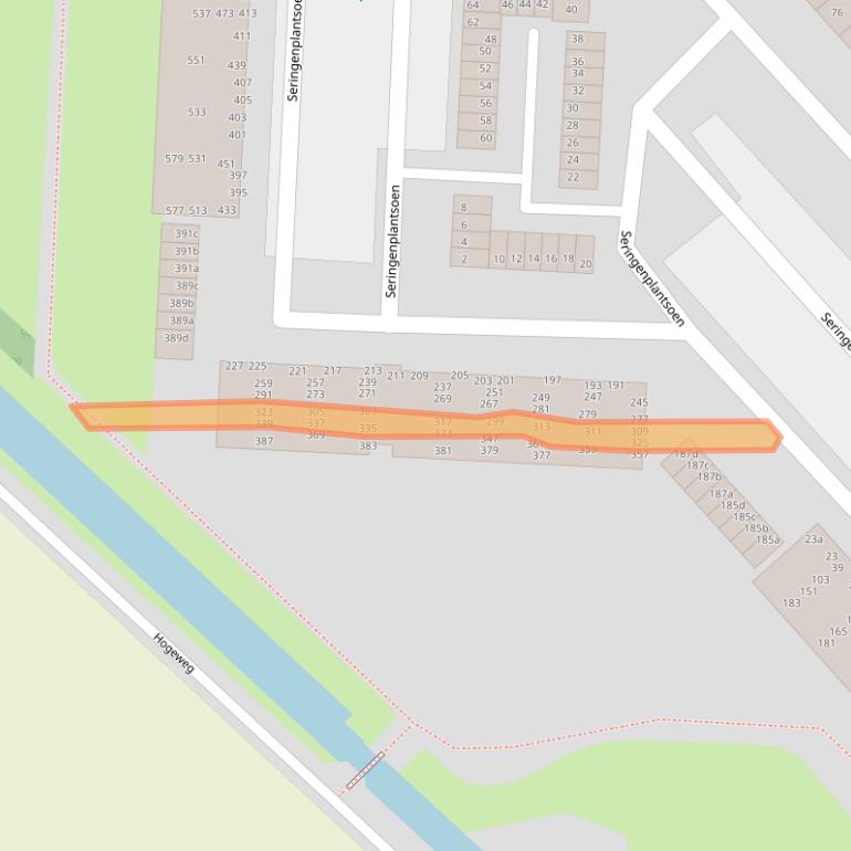 Kaart van postcodegebied 2982BM.