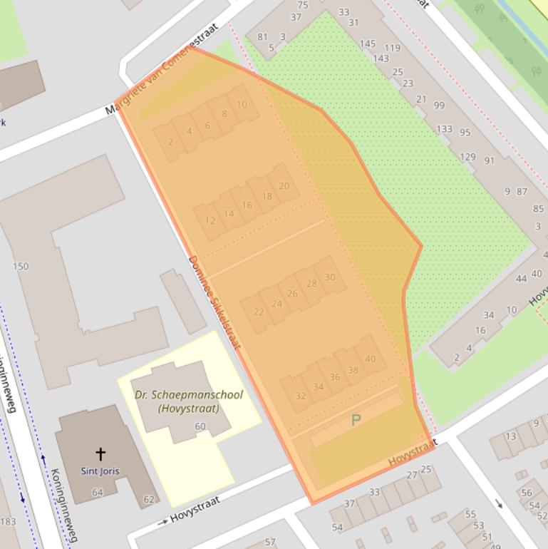 Kaart van postcodegebied 2982PB.