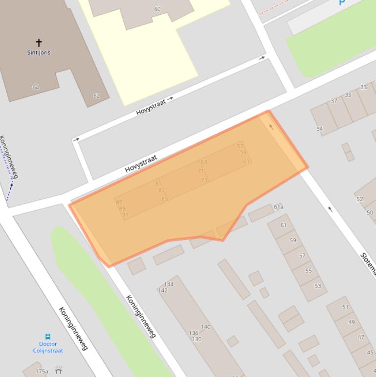 Kaart van postcodegebied 2982PD.