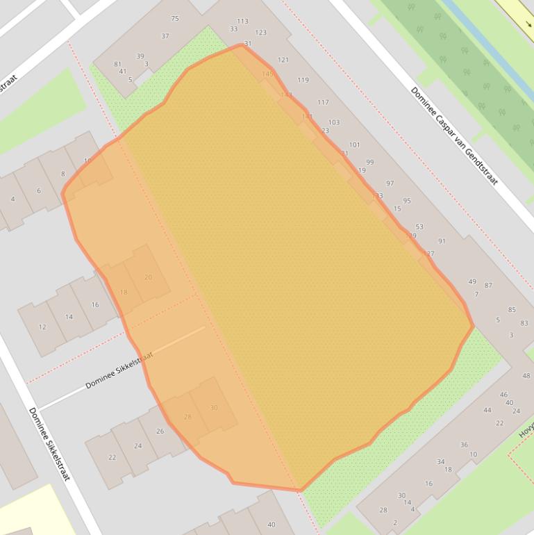 Kaart van postcodegebied 2982PJ.