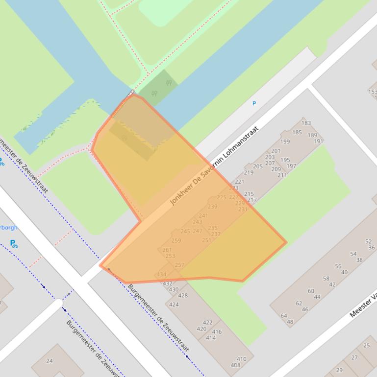 Kaart van postcodegebied 2982RE.