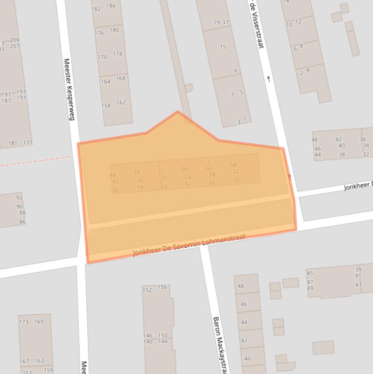 Kaart van postcodegebied 2982RH.