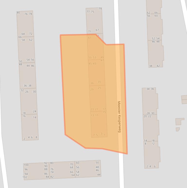 Kaart van postcodegebied 2982RK.