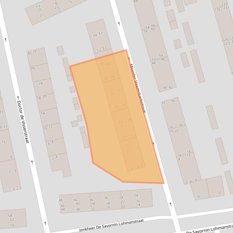 Kaart van postcodegebied 2982SG.