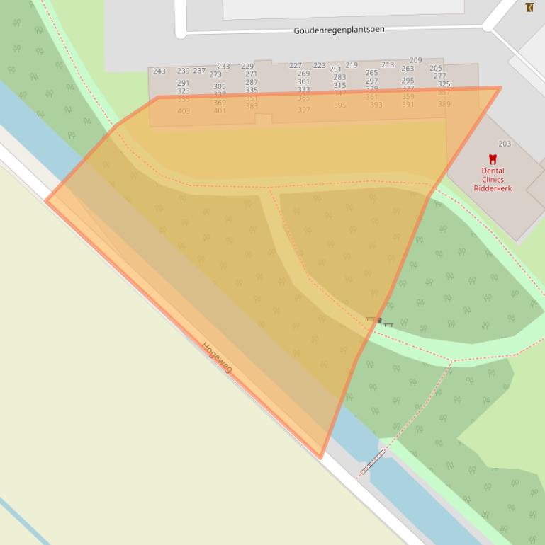 Kaart van postcodegebied 2982TH.