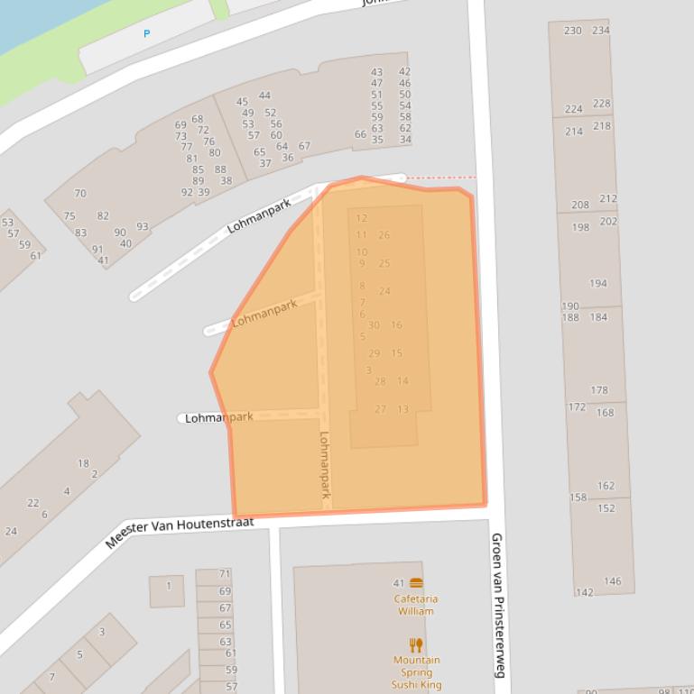 Kaart van postcodegebied 2982VS.