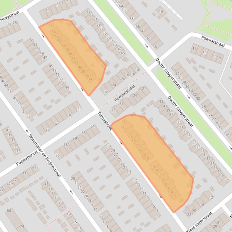 Kaart van postcodegebied 2982XN.