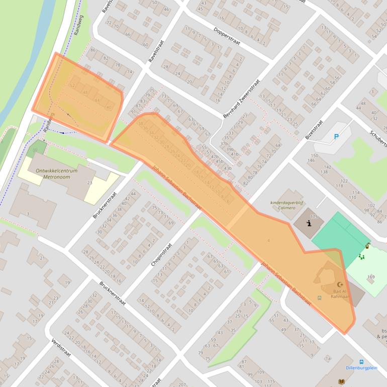 Kaart van postcodegebied 2983AB.