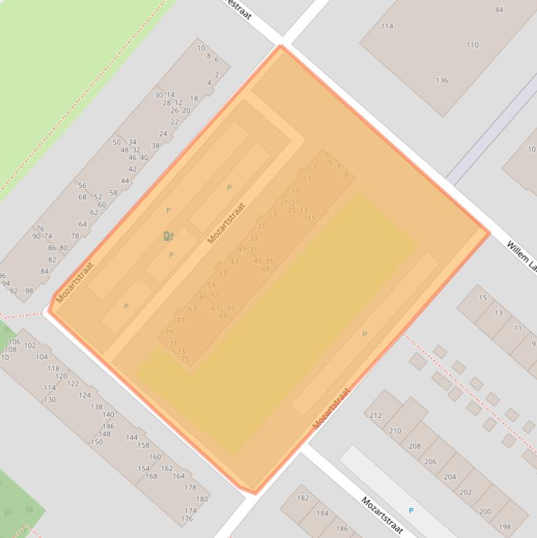 Kaart van postcodegebied 2983AG.