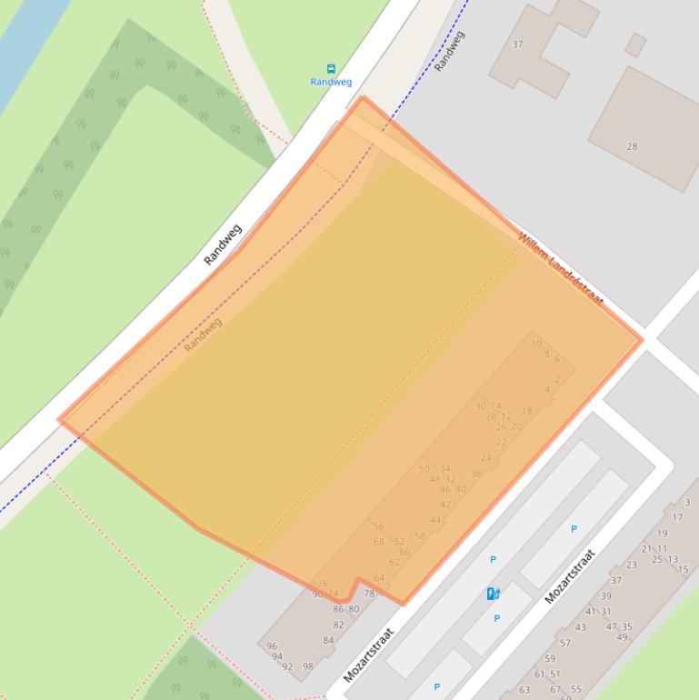 Kaart van postcodegebied 2983AH.