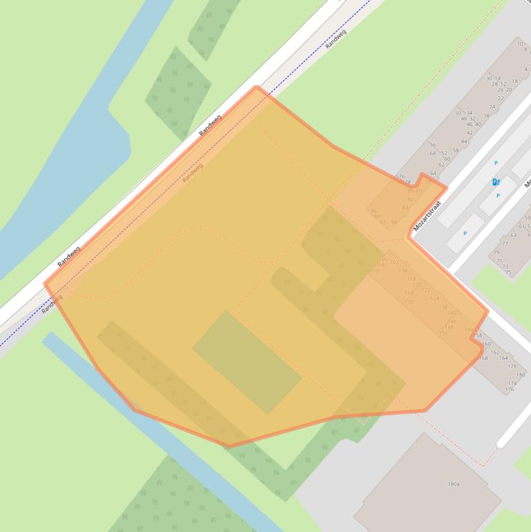 Kaart van postcodegebied 2983AJ.