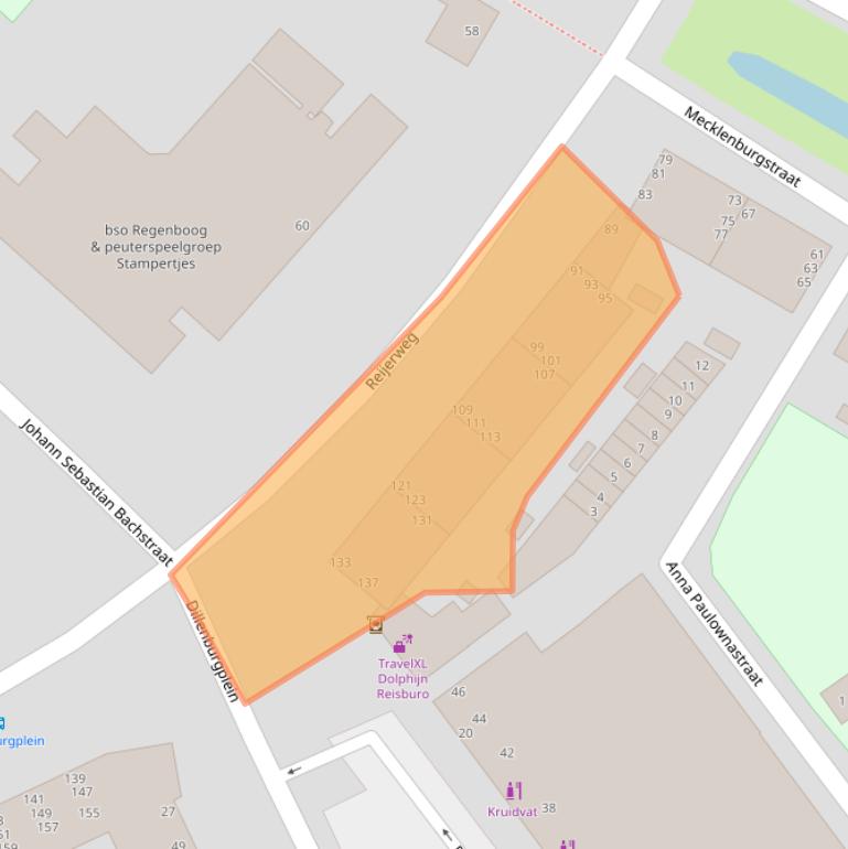 Kaart van postcodegebied 2983AP.