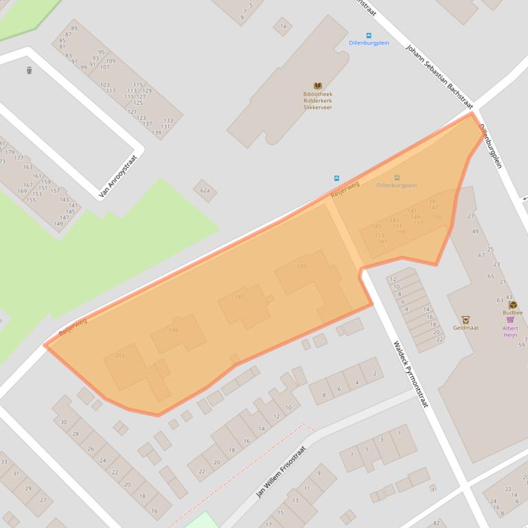 Kaart van postcodegebied 2983AR.