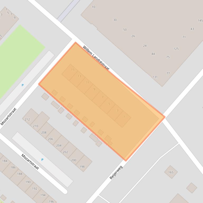 Kaart van postcodegebied 2983AW.