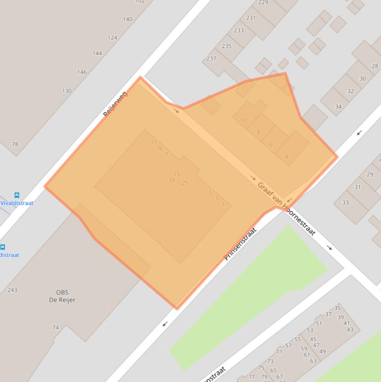 Kaart van postcodegebied 2983CD.