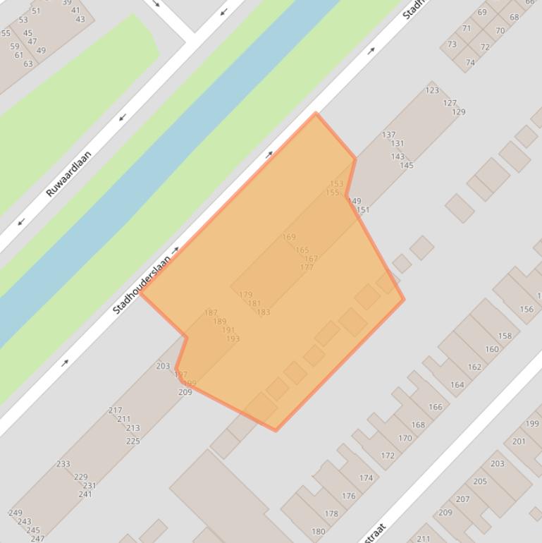 Kaart van postcodegebied 2983CT.