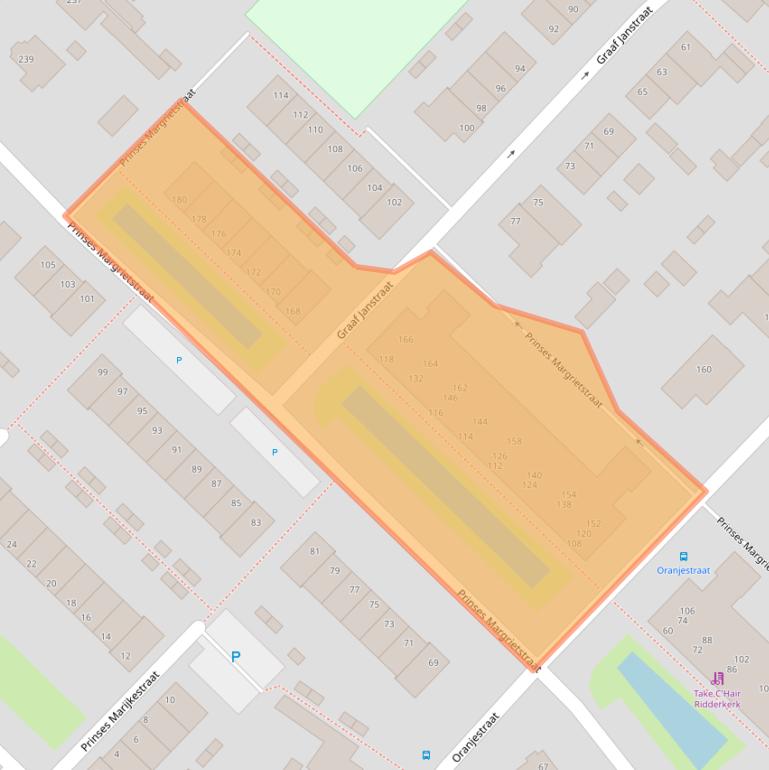 Kaart van postcodegebied 2983EK.