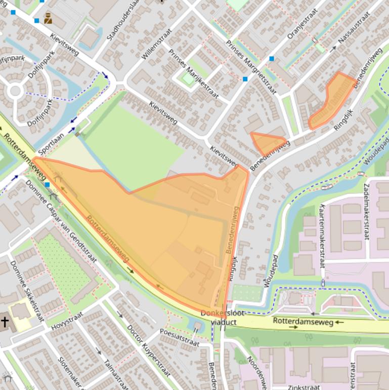 Kaart van postcodegebied 2983GA.