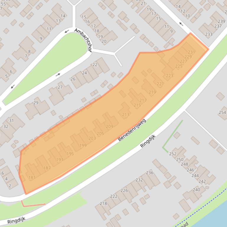 Kaart van postcodegebied 2983GC.