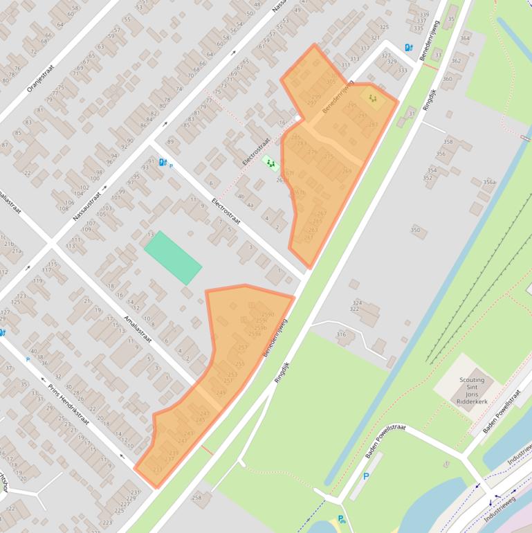 Kaart van postcodegebied 2983GD.