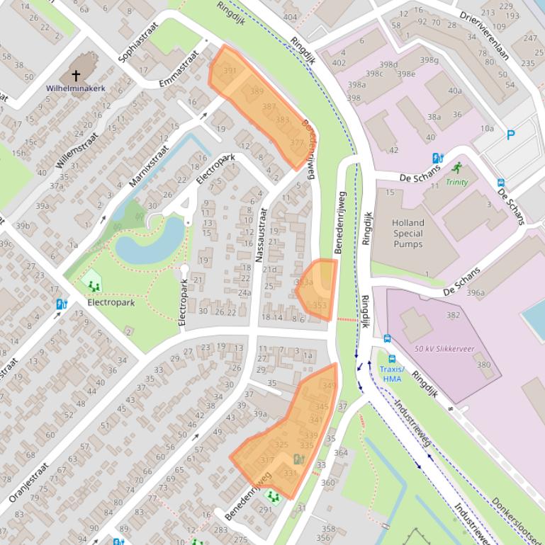 Kaart van postcodegebied 2983GE.