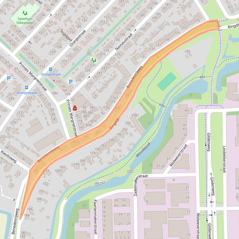 Kaart van postcodegebied 2983GG.