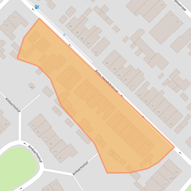 Kaart van postcodegebied 2983GJ.