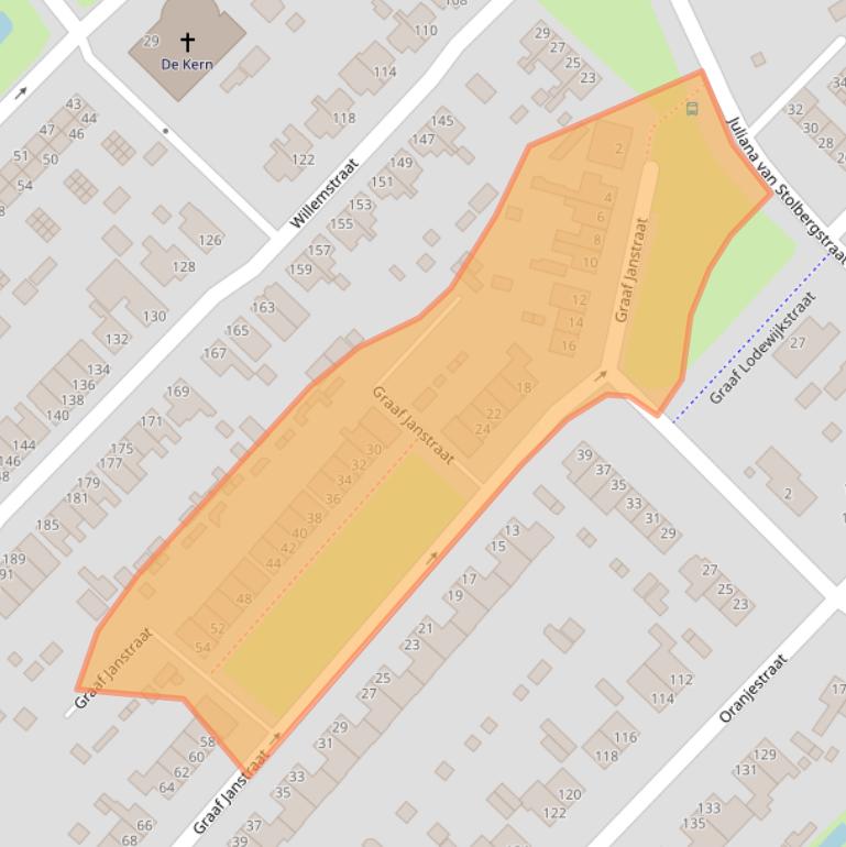 Kaart van postcodegebied 2983HE.