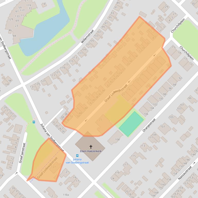 Kaart van postcodegebied 2983HH.