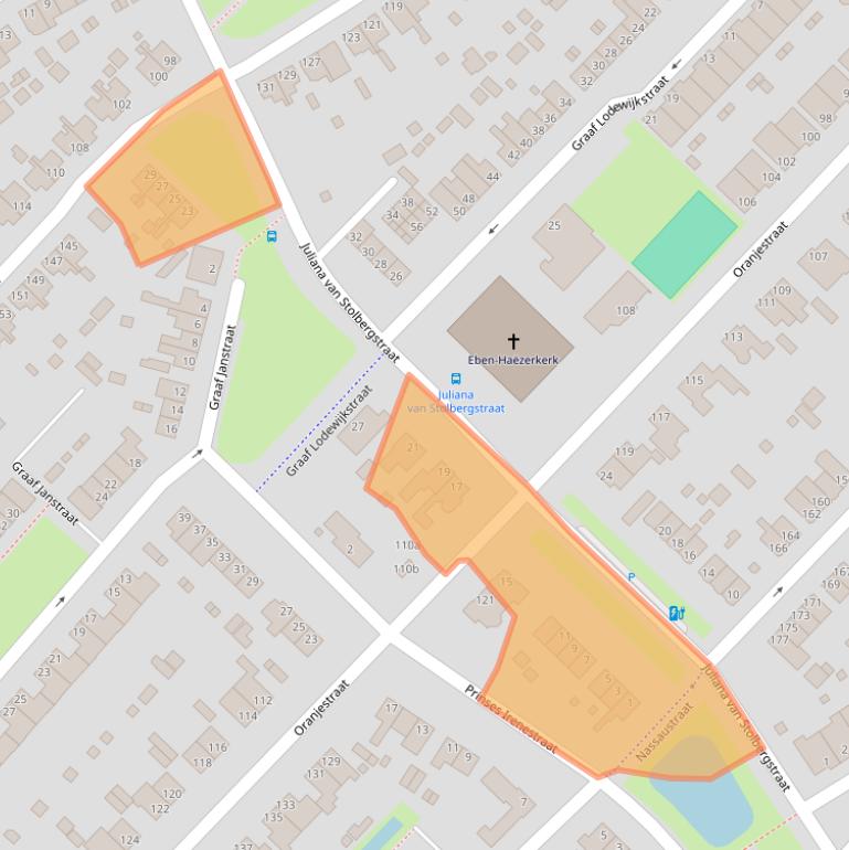 Kaart van postcodegebied 2983HJ.